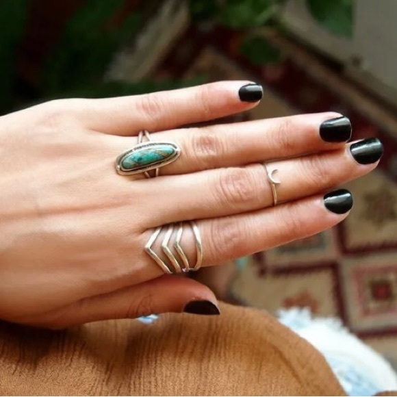 925 Sterling Silver Adjustable Triple Chevron Thumb/Index/POWAH WonderWo… - Picture 7 of 15